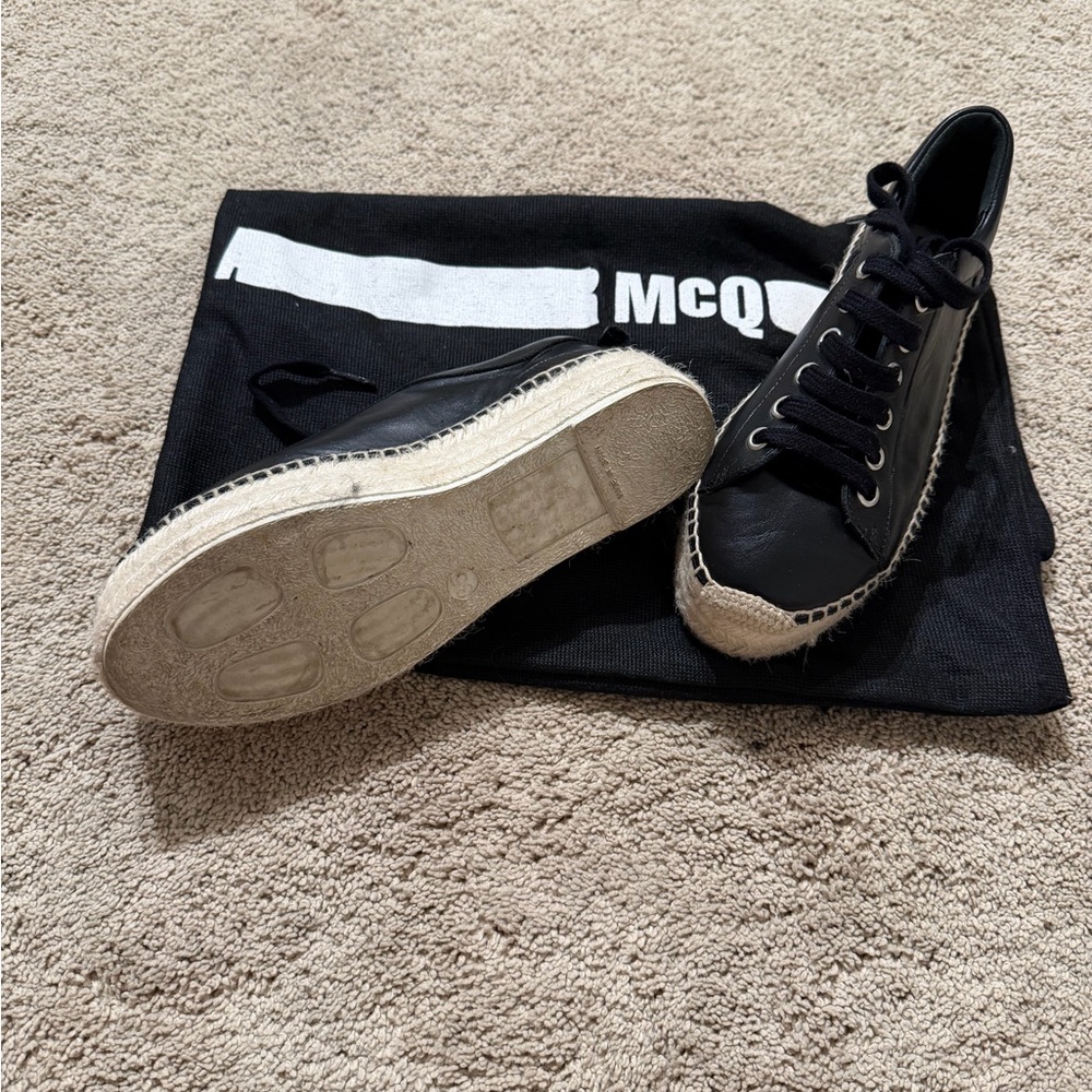 McQueen Black Espadrille Sneakers